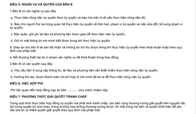 Hợp đồng uỷ quyền khởi kiện tranh chấp đất đai - Trang 3