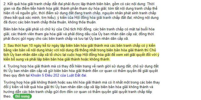 Thời hạn xử lý tranh chấp đất đai tối đa 45 ngày