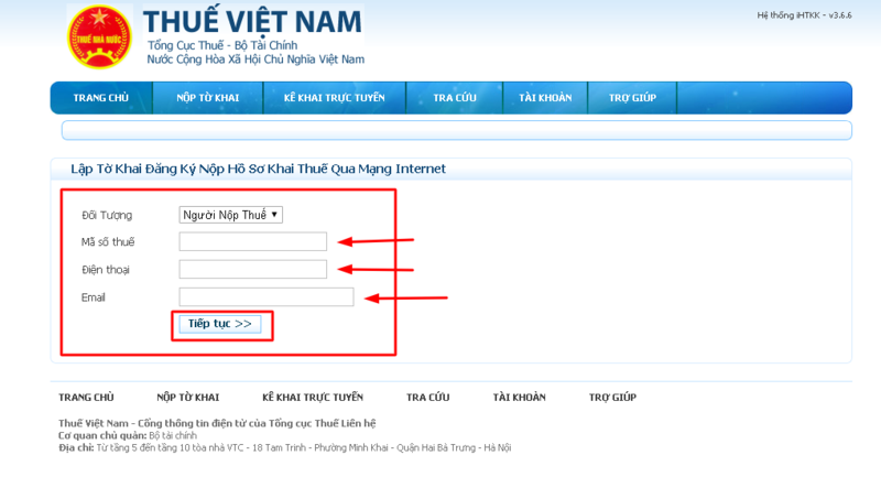 Đăng ký tài khoản thuế điện tử - 2
